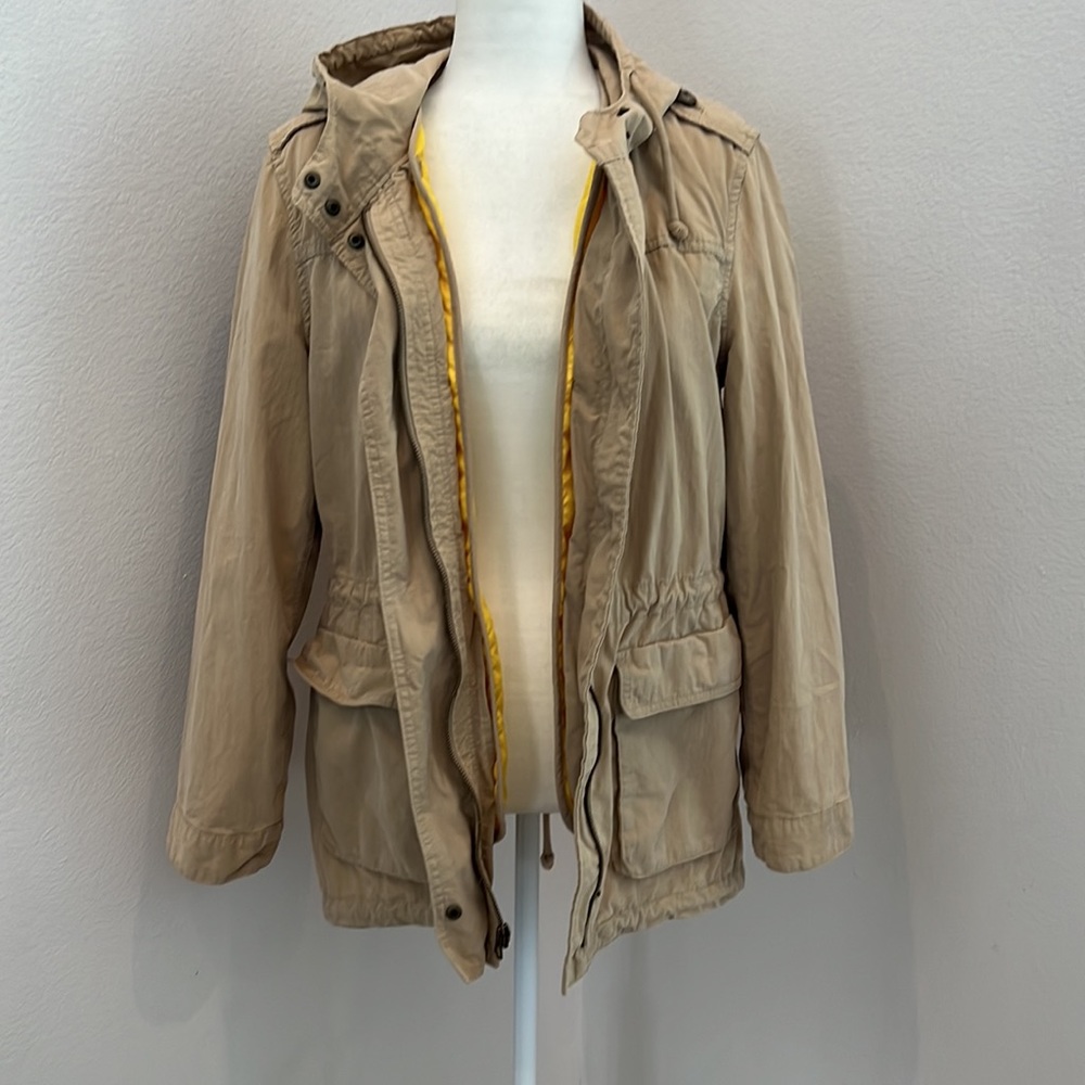 Old Navy‎ Button Out Lined Utility Jacket Womens Size Medium Rolled Oats